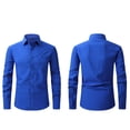 thumbnail image 1 of Men's Dress Shirt Regular Fit Wrinkle-Free Stretch Shirts Long Sleeve Solid Business Button Down Shirts with Pocket, 1 of 5