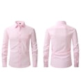 thumbnail image 1 of Men's Dress Shirt Regular Fit Wrinkle-Free Stretch Shirts Long Sleeve Solid Business Button Down Shirts with Pocket, 1 of 5