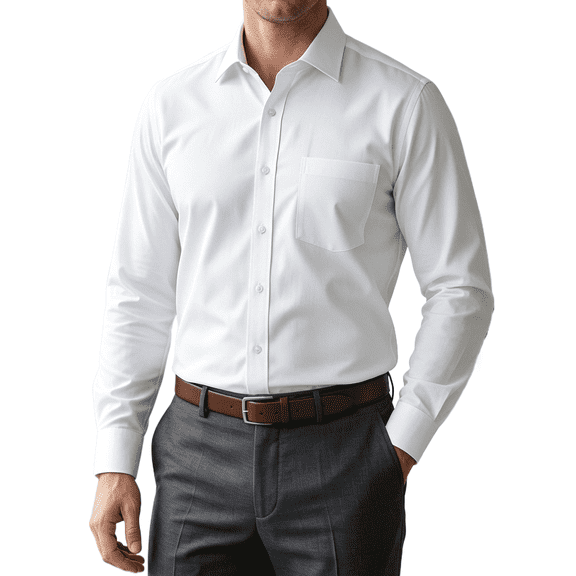 Men's Dress Shirts Casual Long Sleeve Business Office Wear Top Regular Fit Button Down Shirts Formal Wedding Blouse