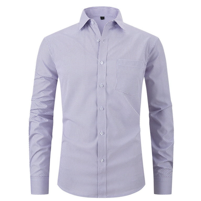 Men's Dress Shirts Dress Shirt for Mens Solid Long Sleeve Oxford
