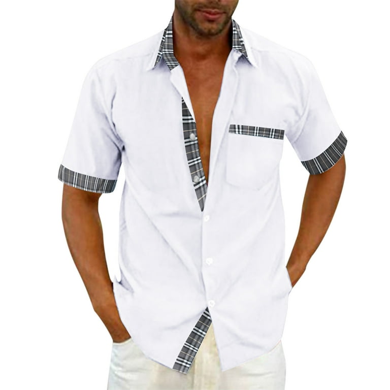 Casual Plaid Pocket Buckle Turndown Collar Tops Casual Plaid Pocket Buckle Turndown Collar Tops