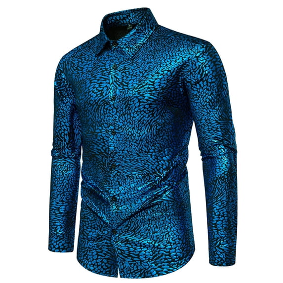 Men's Dress Shirts Long Sleeve Big and Tall,Dress Shirts for Men Designer Casual Button Down Shirts Long Sleeve Mens Dress Shirts Party Shirts Club Shirt