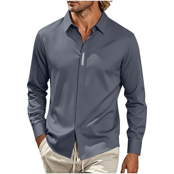 Men's Dress Shirts Long Sleeve Business Casual Button Down Shirts Regular Fit Formal Shirts