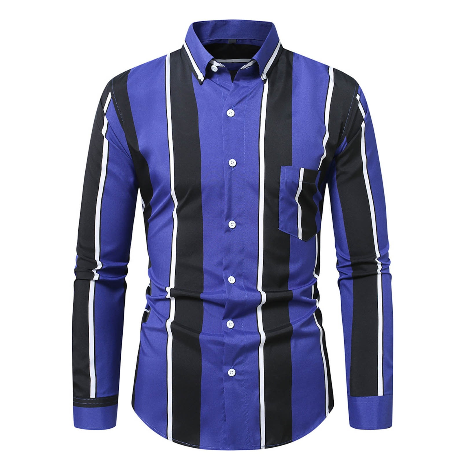 Men's Dress Shirts Long Sleeve Business Regular Fit Wedding Work Non Iron  Shirt Blue M - Walmart.com
