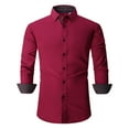 thumbnail image 1 of Men's Dress Shirts Long Sleeve Shirts for Men, Slim-Fit Mens Long Sleeve Button Down Shirts Regular Fit Long Sleeve Stretch Shirts Tops Business Dress Shirts for Men, 1 of 4