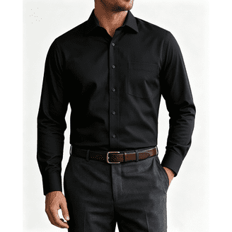 roundtree and yorke slim fit dress shirt Gold Label Roundtree Yorke Big Tall Perfect Performance Long-Sleeve Solid Dobby SportButton-Down Shirt, Mens, LT, Chino