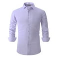 thumbnail image 1 of Men's Dress Shirts Mens Solid Shirt Long Sleeve Men's Casual Button Down Shirts Dress Shirts for Men Slim Fit Mens Dress Shirts Casual Work Shirt for Men, 1 of 4