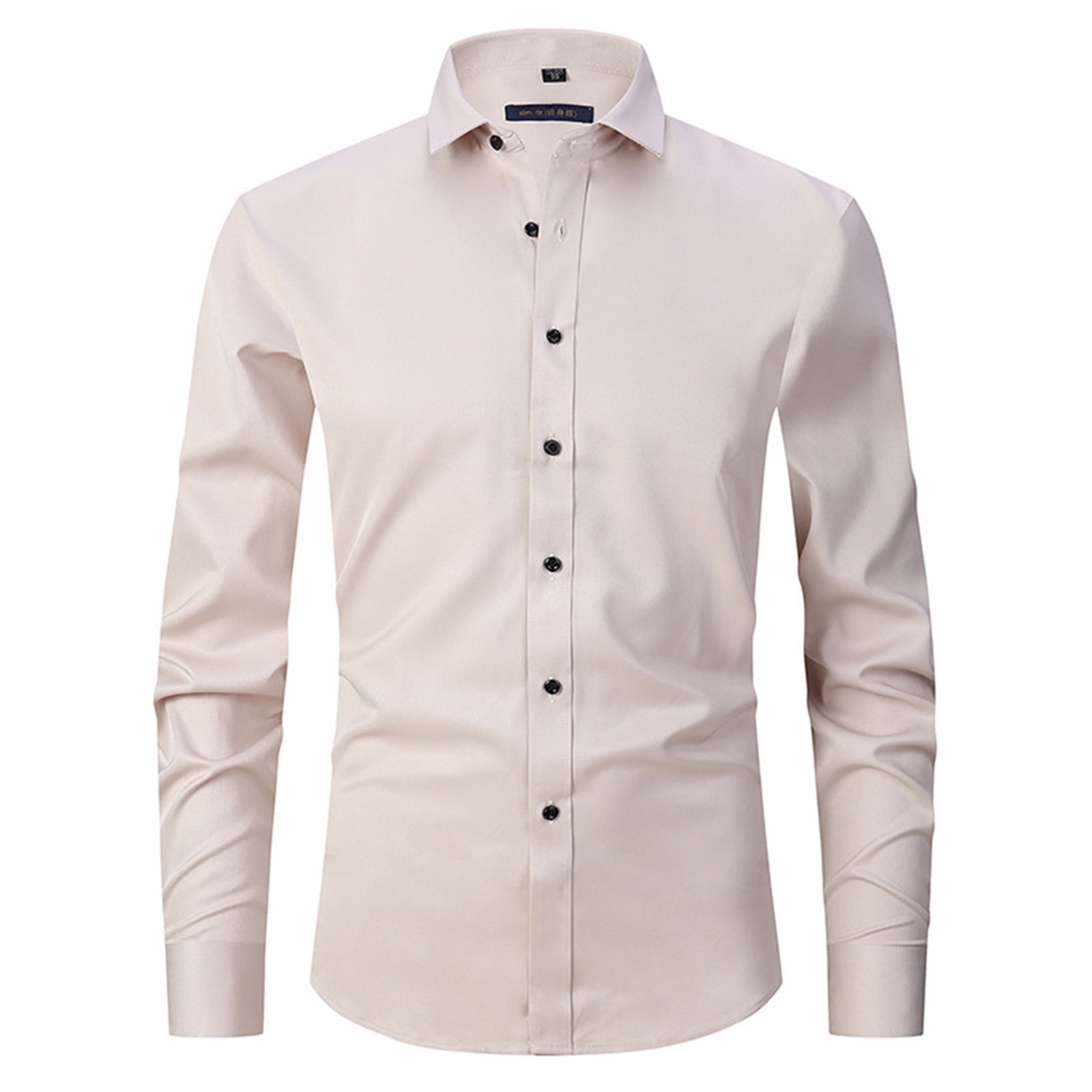 men's non iron dress shirts sale Comfort Stretch Non-Iron Solid Dress Shirt With Contrast Trim