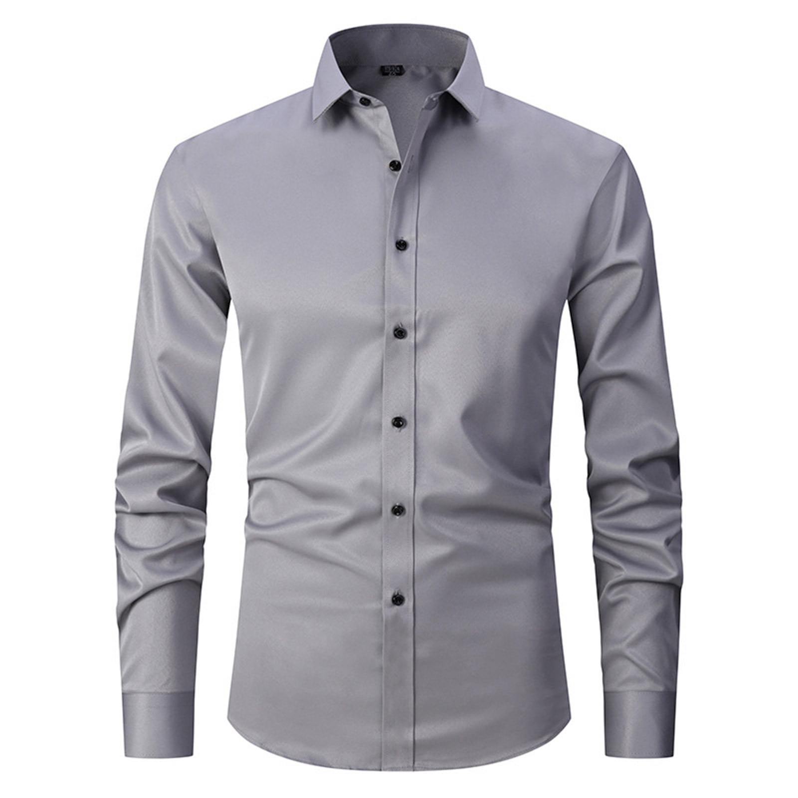 Men's Dress Shirts Sale Clearance Long Sleeve Smart Casual Plain Button ...