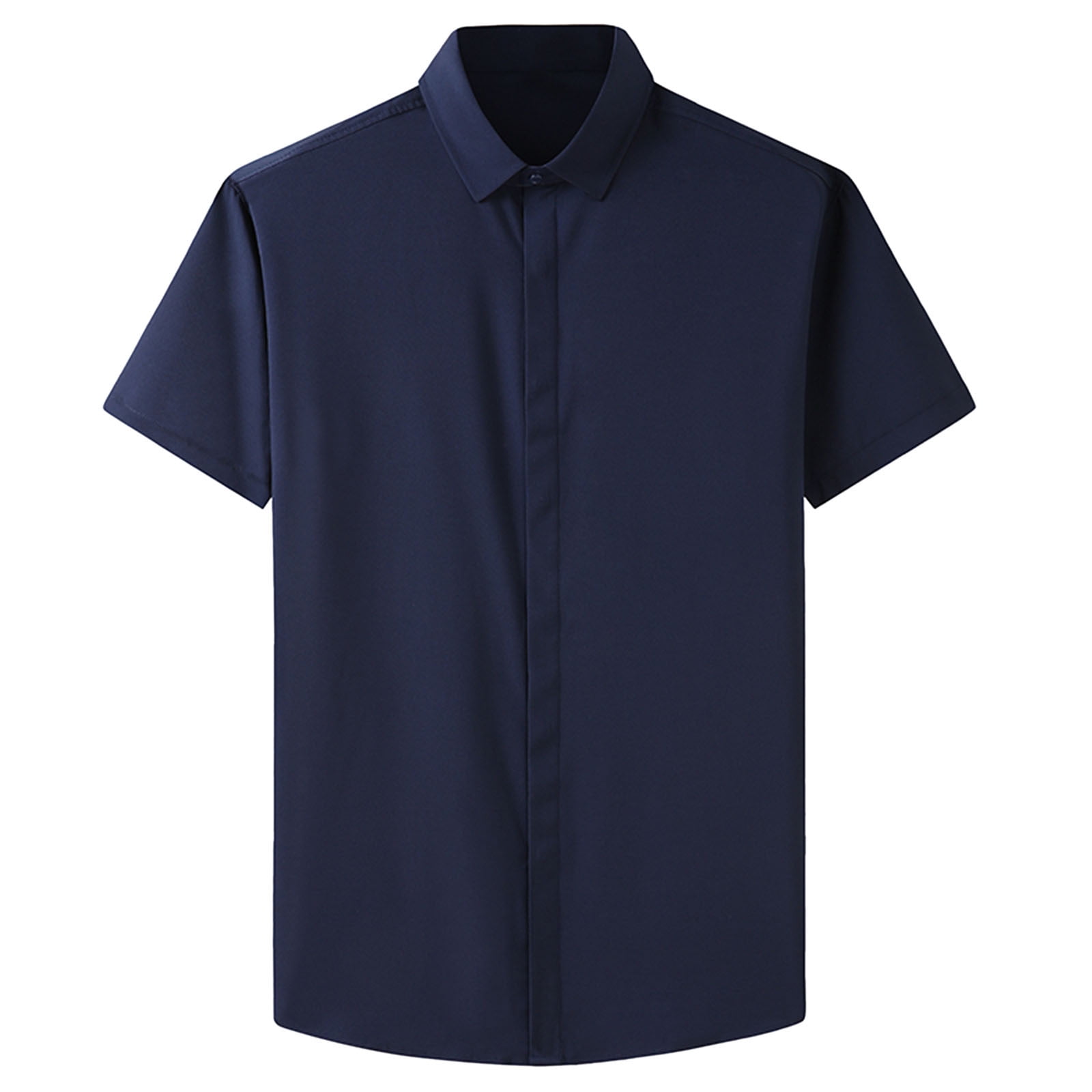 Men's Dress Shirts Short Sleeve Mens Cotton Short Sleeve Button Down ...