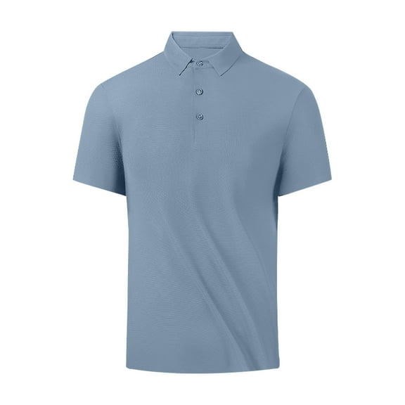 ZQUUVOU Men's Dress Shirts Short Sleeve Solid Color Button Daily Casual Outdoor Shirt/T-Shirt Gray