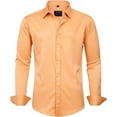 thumbnail image 1 of Men's Dress Shirts Solid Long Sleeve Stretch Wrinkle-Free Formal Shirt Business Casual Button Down Shirts, 1 of 13