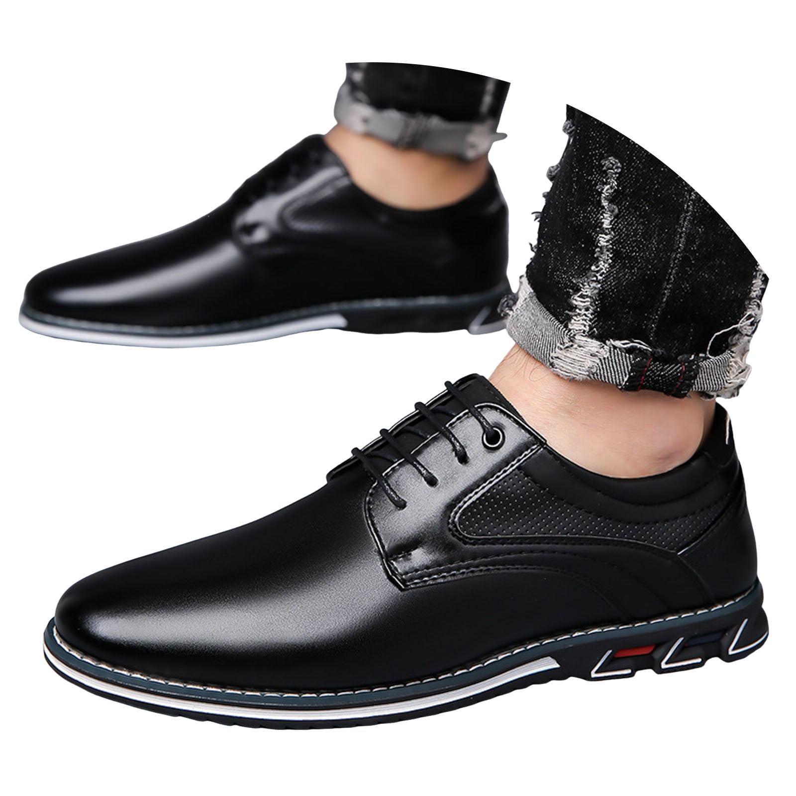 CLASSIC MEN CASUAL WINGTIP OXFORD SNEAKER. Casual Wingtip Oxford Dress Shoes– Mio Marino main image 4