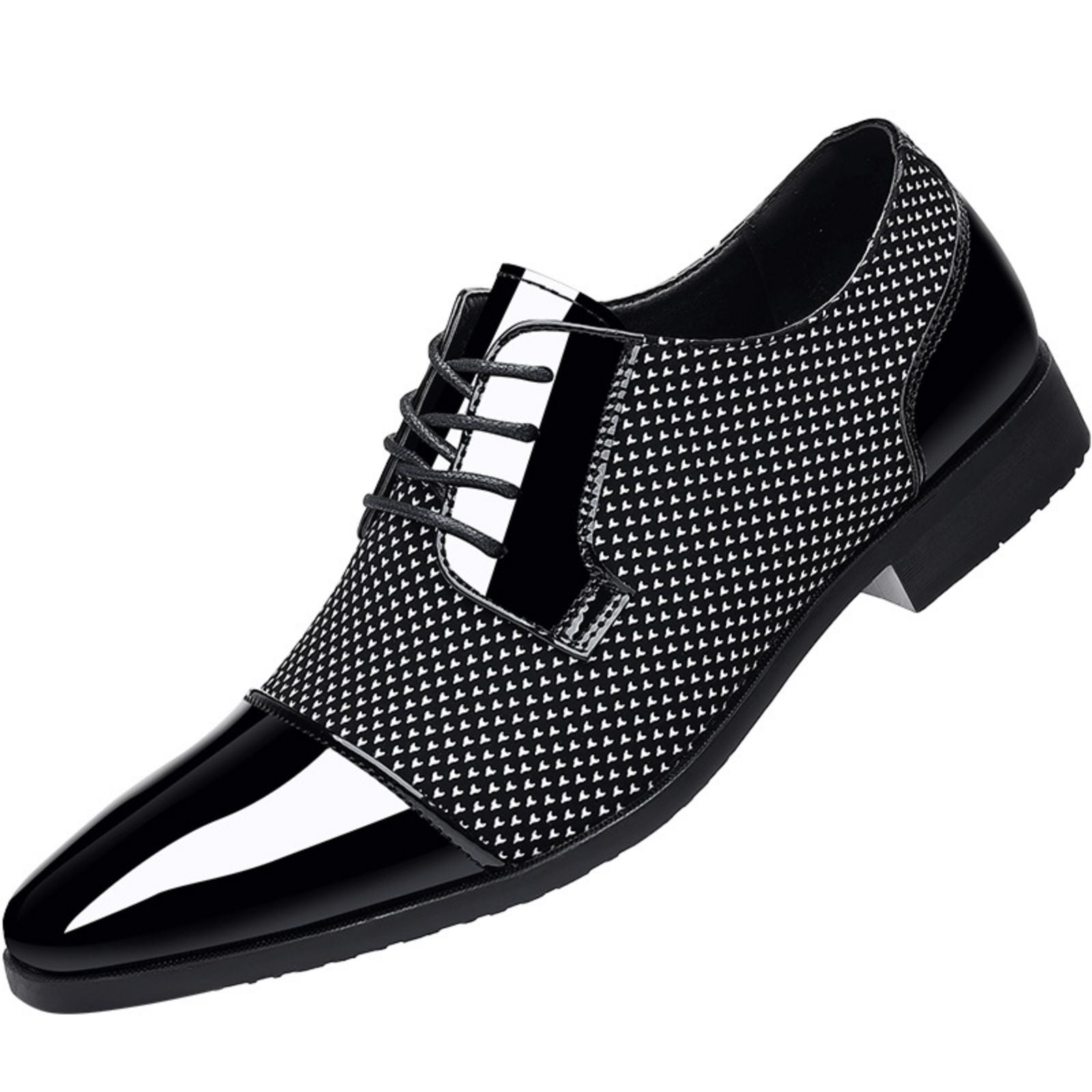 Men's Dress Shoes Classic Lace-up Formal Oxfords Modern Leather Business  Casual Scale Pattern Tuxedo Comfort Shoe - Walmart.com