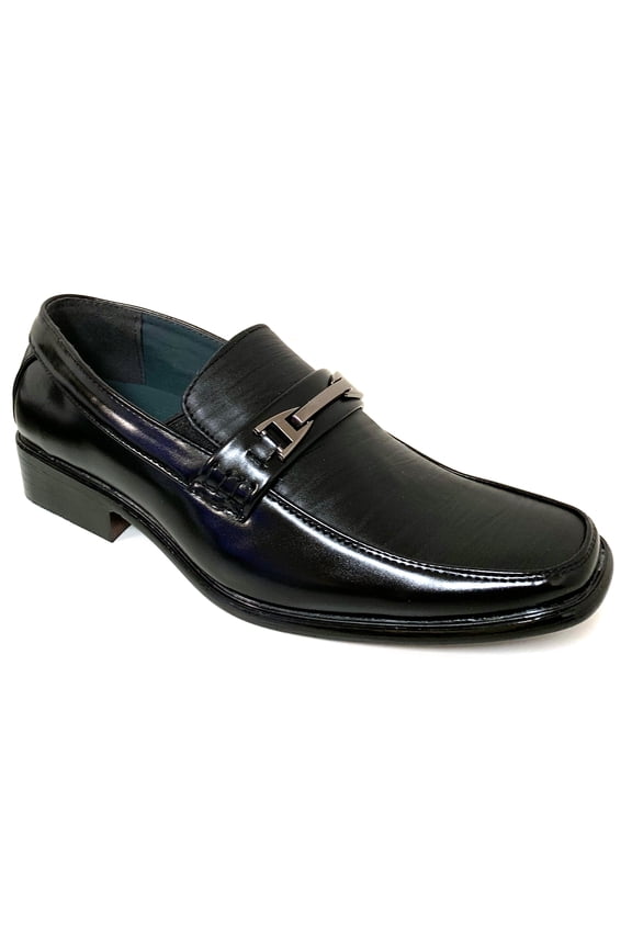 Men's Dress Shoes Dual Elastic Fashion Slip On Buckle Formal Casual Loafers