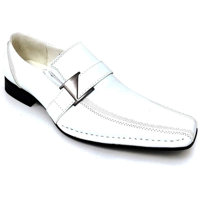Men's Dress Shoes Fashion Elastic Slip On Buckle Formal Casual Loafers - Walmart.com Men's Dress Shoes Fashion Elastic Slip On Buckle Formal Casual Loafers - Walmart.com