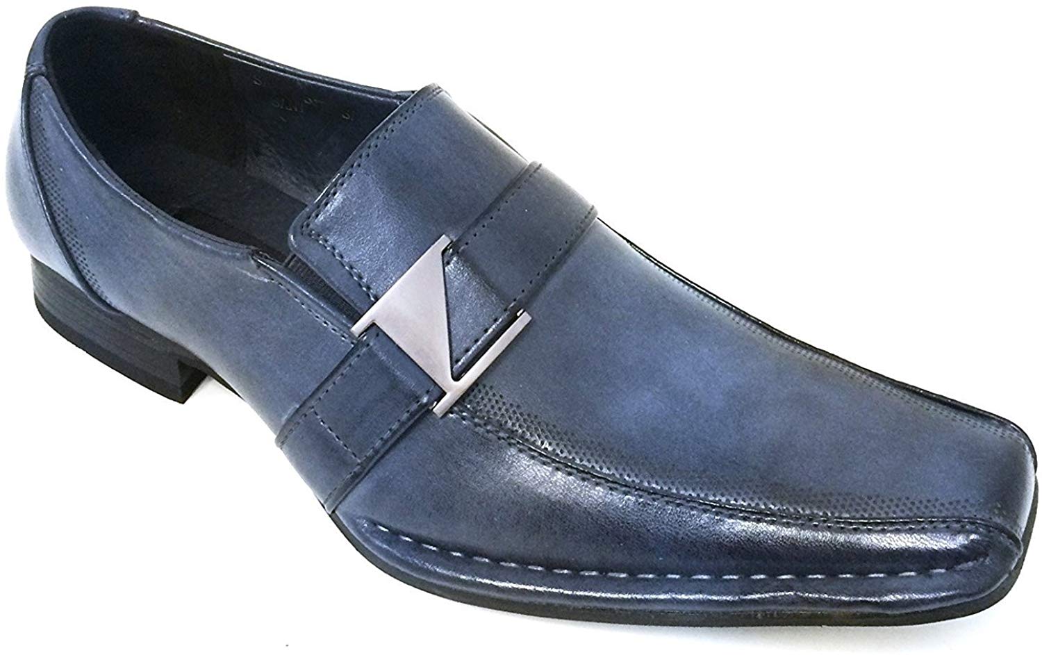 Men's Dress Shoes Fashion Elastic Slip On Buckle Formal Casual Loafers - image 1 of 4