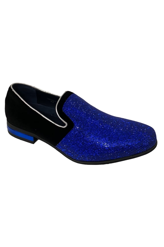 Men's Dress Shoes Loafer Glitter Tuxedo Stage Fashion Rhinestone Slip On