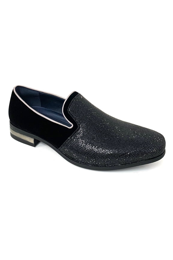 Men's Dress Shoes Loafer Glitter Tuxedo Stage Fashion Rhinestone Slip On