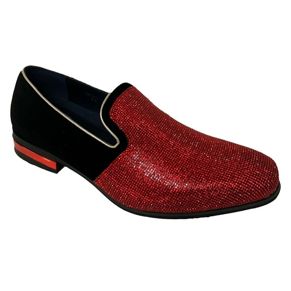 Men's Dress Shoes Loafer Glitter Tuxedo Stage Fashion Rhinestone Slip On