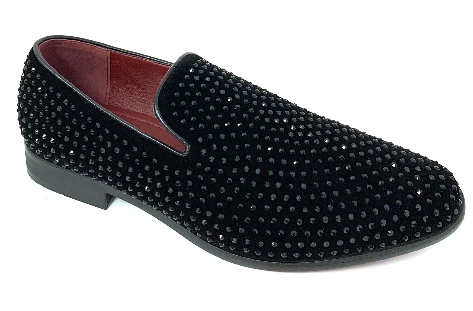Mens black studded dress shoes deals