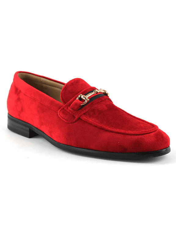 Men's Dress Shoes Loafer with Gold Buckle Slip On Formal Modern Classic