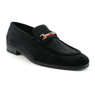 Men's Dress Shoes Loafer with Gold Buckle Slip On Formal Modern Classic