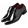 thumbnail image 1 of Dress Shoes for Men Pointed Toe Classic Patent Leather Lace Up Oxford, 1 of 8