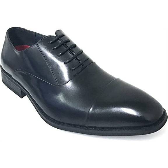 Men's Dress Shoes Oxfords Cap-Toe Lace Up Leather Lined Derby Wingtip Casual