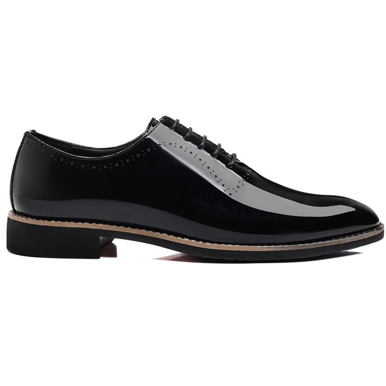 amazon mens casual dress shoes ZZQTBCDKY Men's Dress Shoes Soft Sole Artificial PU Walking Shoes Comfortable Casual Shoes For Men Oxford Shoes Business Derbys Shoes, Size: 13, Black