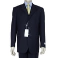 thumbnail image 1 of Men's Dress Single Breasted Dark Navy Blue Suit For Men Available In 2 Or 3 Buttons Style Regular Classic Cut Double Vent Super 150'S Cheap Priced Business Suits Clearance Sale, 1 of 1