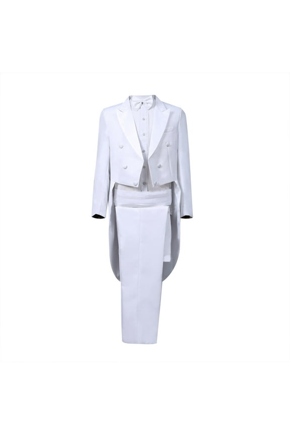 Men's Dress Tuxedo Suit Performance Clothes Dinner Party Wedding Blazer Suit Jacket Four-Piece Suit