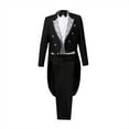 thumbnail image 1 of Men's Dress Tuxedo Suit Performance Clothes Dinner Party Wedding Blazer Suit Jacket Four-Piece Suit, 1 of 3