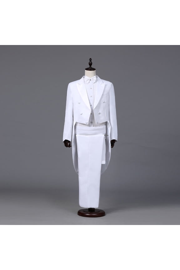 Men's Dress Tuxedo Suit Performance Clothes Magician Stage Performance Clothes Four-piece Suit