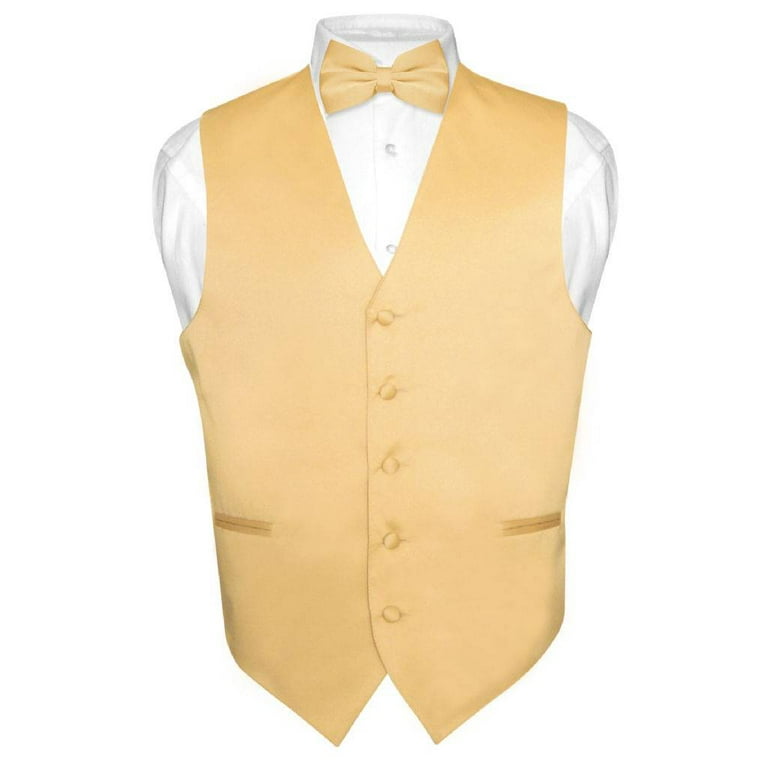 Gold vest and bow tie discount
