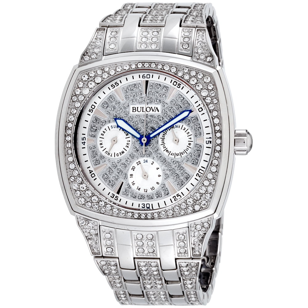 Men's swarovski crystal store accented watch