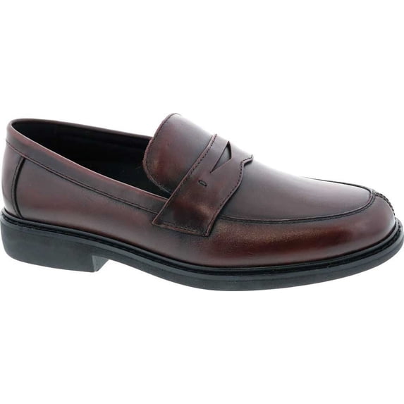 Men's Drew Essex Penny Loafer Burgundy Leather 15 M
