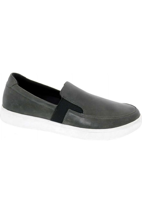 Men's Drew Jump Slip-On Sneaker Dark Grey Leather 8.5 M
