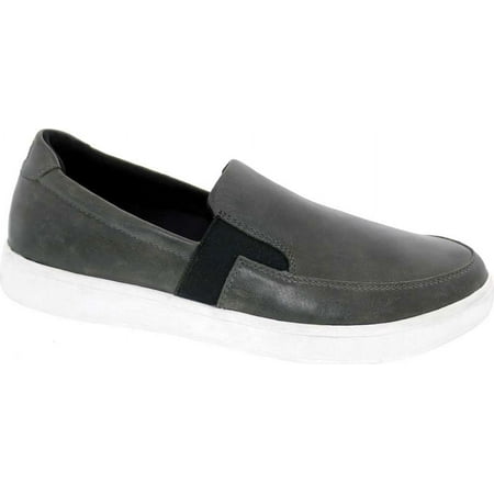 Men's Drew Jump Slip-On Sneaker Dark Grey Leather 8 W