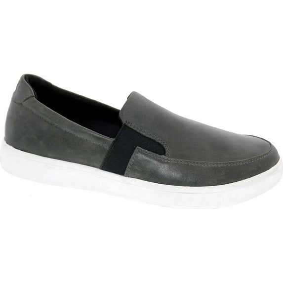 Men's Drew Jump Slip-On Sneaker Dark Grey Leather 8 W