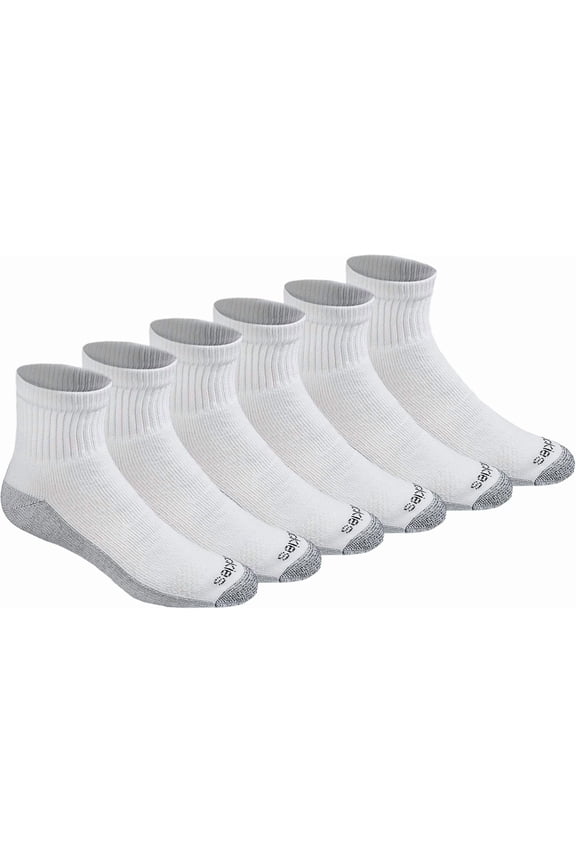 Men's Dri-Tech Moisture Control Quarter Socks, Available in M-XXL (6, 12, 18 Pairs)
