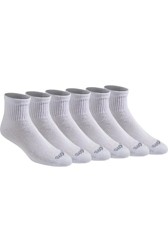 Men's Dri-Tech Moisture Control Quarter Socks, Available in M-XXL (6, 12, 18 Pairs)