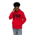 thumbnail image 1 of Men's Drip Patched Fleece Pullover Hoodie JK5042 - Red - 5X-Large, 1 of 3