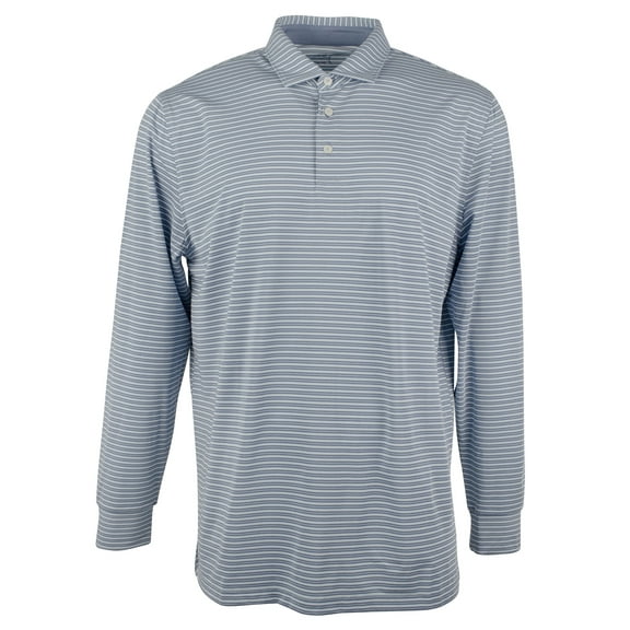 Men's Driver Heather Striped Performance Polo Shirt-HPB-XL