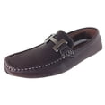 thumbnail image 1 of Men's Driving Moccasins Loafers Moc Toe Metal Buckle Casual Slip On Shoes, 1 of 3
