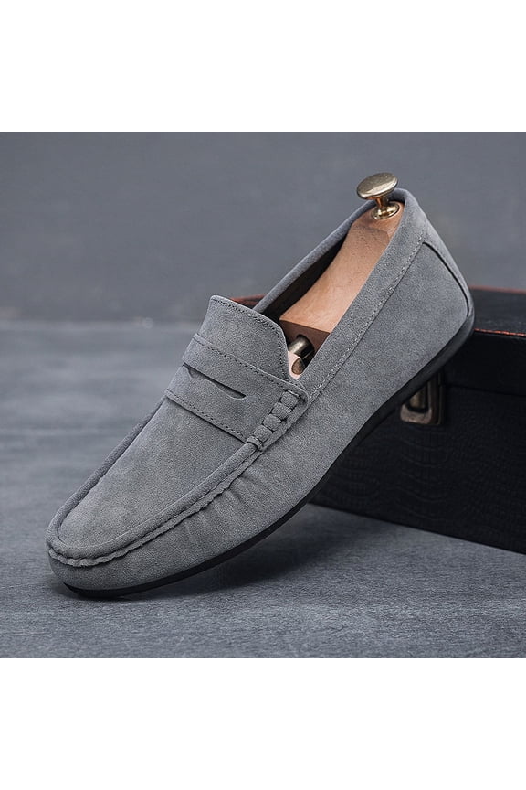 Men's Driving Penny Loafers Suede Moccasins Slip On Casual Dress Boat Shoes