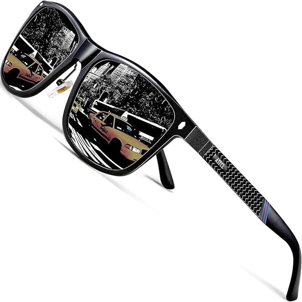 Men's Driving Polarized Sunglasses For Men - Al-Mg Metal Frame Ultra Light