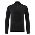 thumbnail image 1 of Men's Dry Active Sports Shirts Quarter Zip Long Sleeve Running Pullover Tops Outdoor Sweatshirt Compression Shirt, 1 of 3