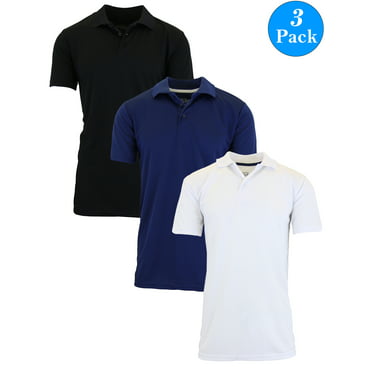 Men's Dry Slim Fit Moisture-Wicking Polo Shirt (2-Pack) - Walmart.com