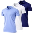 thumbnail image 1 of 3-Pack Men's Dry Fit Moisture-Wicking Polo Shirt (S-3XL), 1 of 5
